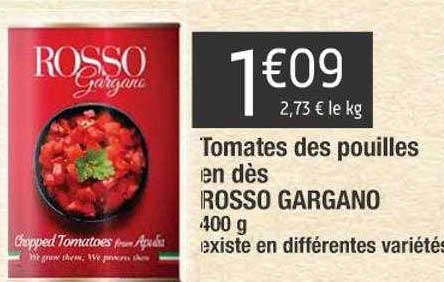 Tomates Des Pouilles En Dés Rosso Gargano