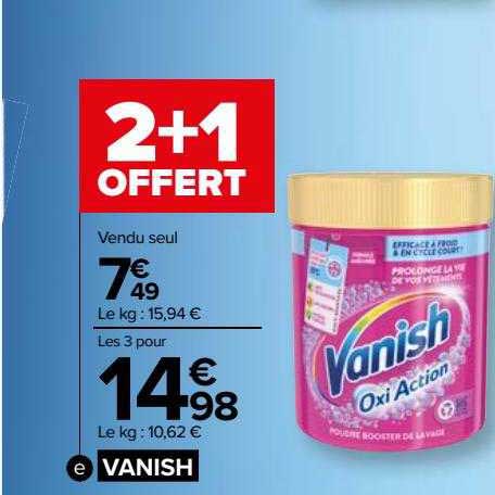 vanish oxi action