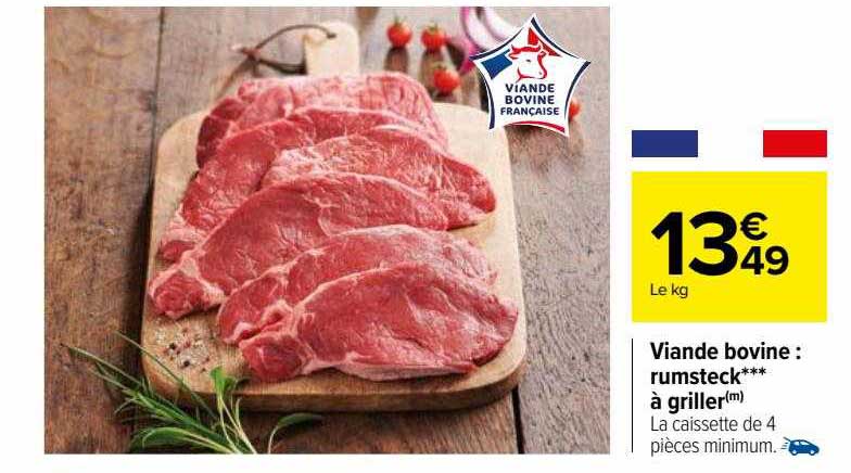 viande bovine : rumsteck***à griller
