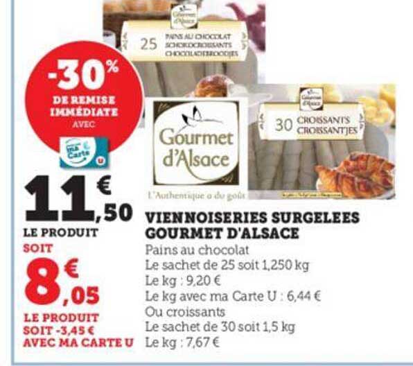 Viennoiseries Surgelées Gourmet D'alsace