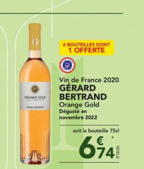 vin de france 2020 gérard bertrand orange gold