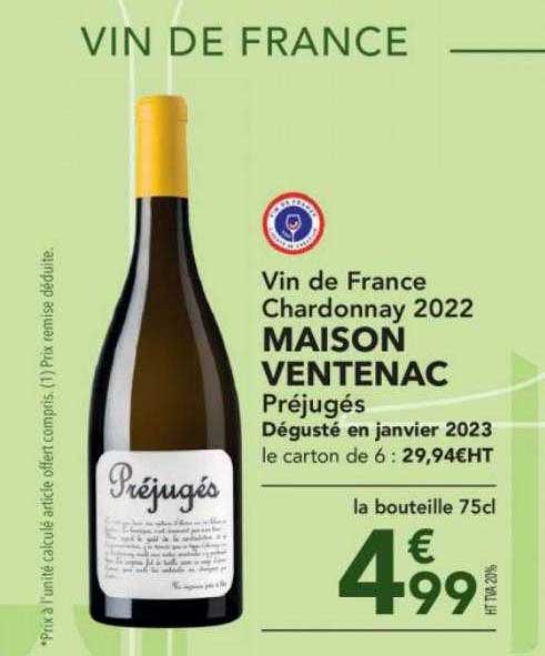 vin de france chardonnay 2022 maison ventenac