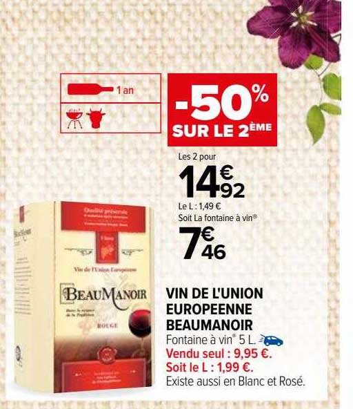 vin de l'union européenne beaumanoir