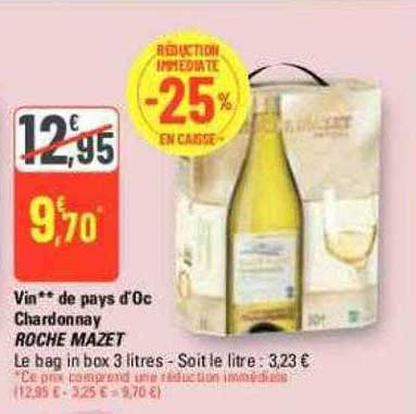 vin de pays d'oc chardonnay roche mazet
