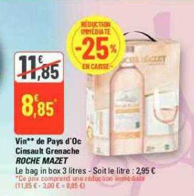 vin de pays d'oc cinsault grenache roche mazet