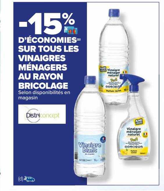 vinaigres ménagers au rayon bricolage