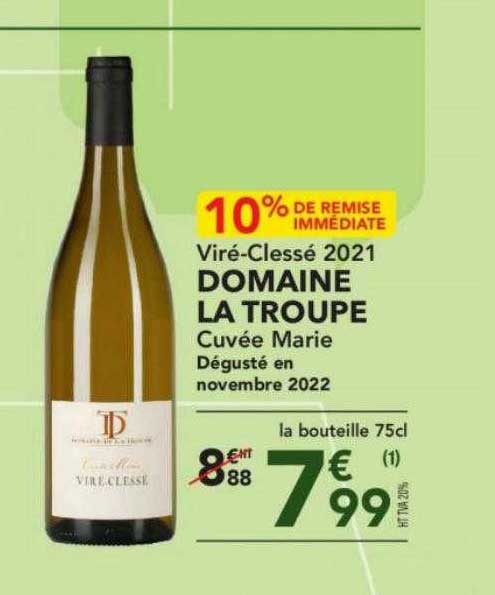viré-clessé 2021 domaine la troupe cuvée marie