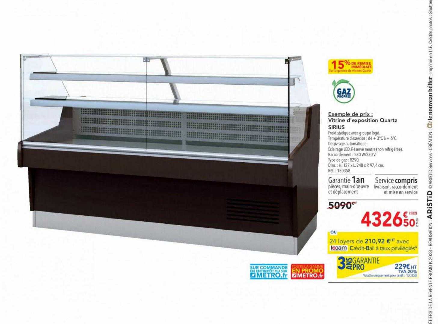 Vitrine D'exposition Quartz Sirius