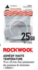 adhésif haute température rockwool
