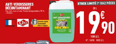 anti verdissures décontaminant