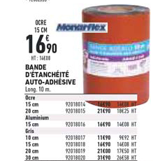 bande d'étanchéité auto adhésive monarflex