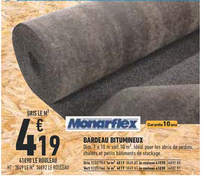 bardeau bitumineux monarflex