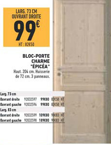 bloc porte charme épicéa