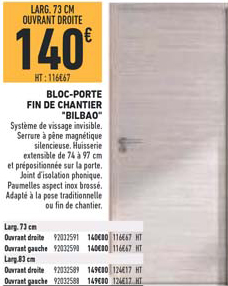 bloc porte fin de chantier bilbao