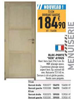 bloc porte ken ayous