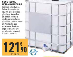 cuve 1000 l non alimentaire