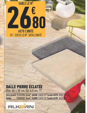 dalle pierre éclatée