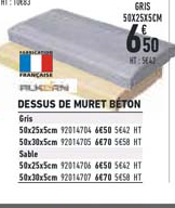 dessus de muret béton