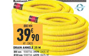 drain annelé 25 m