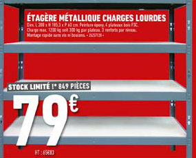 étagère métallique charges lourdes