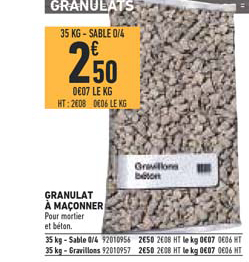 Granulat à Maçonner