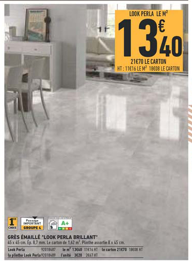 grès émaillé look perla brillant