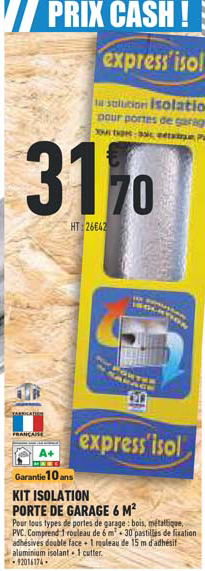 Kit Isolation Porte De Garage 6m2