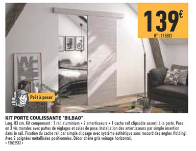 kit porte coulissante bilbao