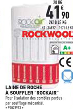 laine de roche à souffler rockair rockwool