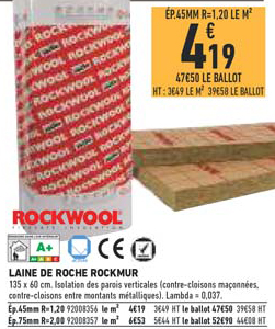 laine de roche rockmur rockwool