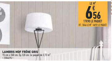lambris mdf frêne gris