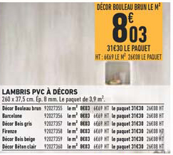 lambris pvc à décors