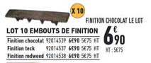 lot 10 embouts de finition