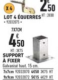 lot 4 équerres support à fixer