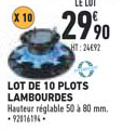 lot de 10 plots lambourdes