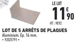 Lot De 5 Arrêts De Plaques