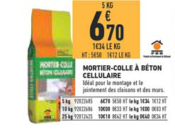 mortier colle à béton cellulaire