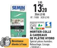 mortier colle à carreaux de plâtre hydro semin