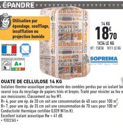 ouate de cellulose 14 kg