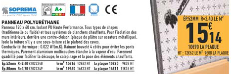 panneau polyréthane soprema