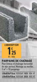 parpaing de chaînage