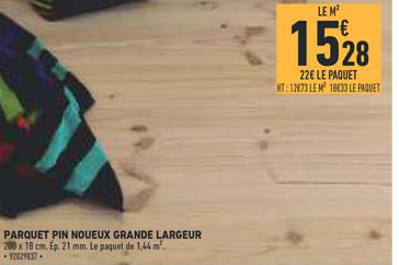 parquet pin noueux grande largeur