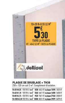 plaque de doublage + th38