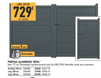 portail aluminium opal