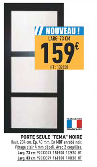 porte seule tema noire