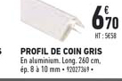 profil de coin gris