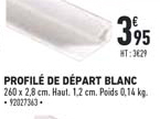 profilé de départ blanc