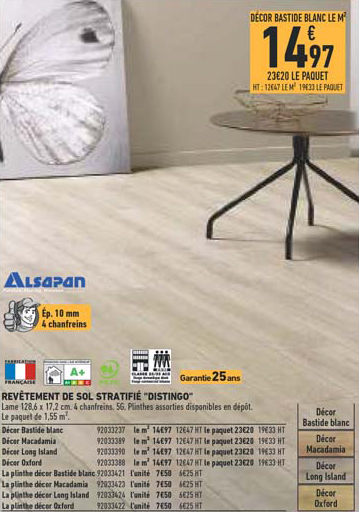revêtement de sol stratifié distingo alsapan