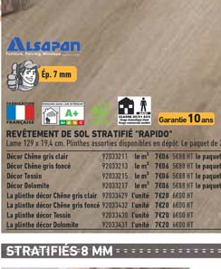 revêtement de sol stratifié rapido alsapan