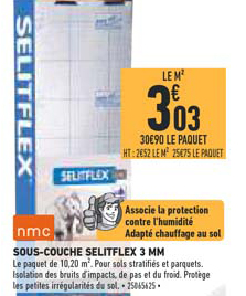 sous couche selitflex 3 mm nmc
